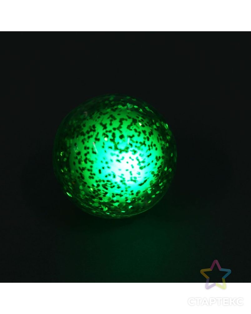 Мяч каучук "Блеск" световой, цвета МИКС арт. СМЛ-198729-1-СМЛ0007361159 2