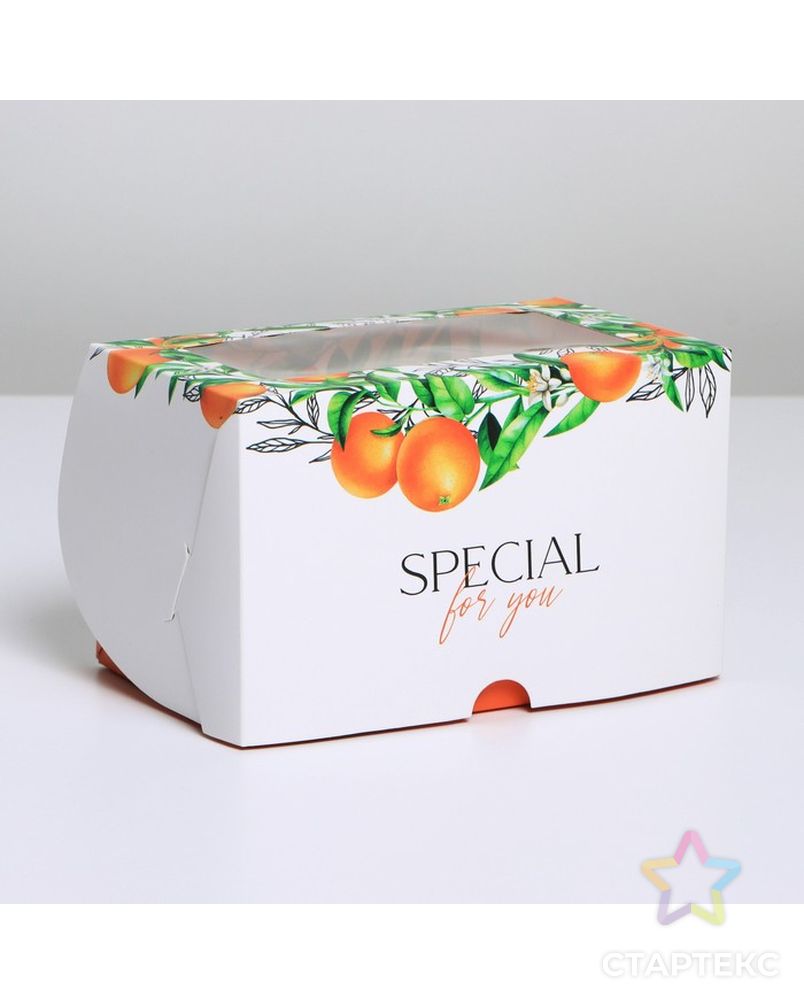 Коробка складная с двусторонним нанесением "Апельсины" 16*10*10 см арт. СМЛ-201033-1-СМЛ0007361160 1