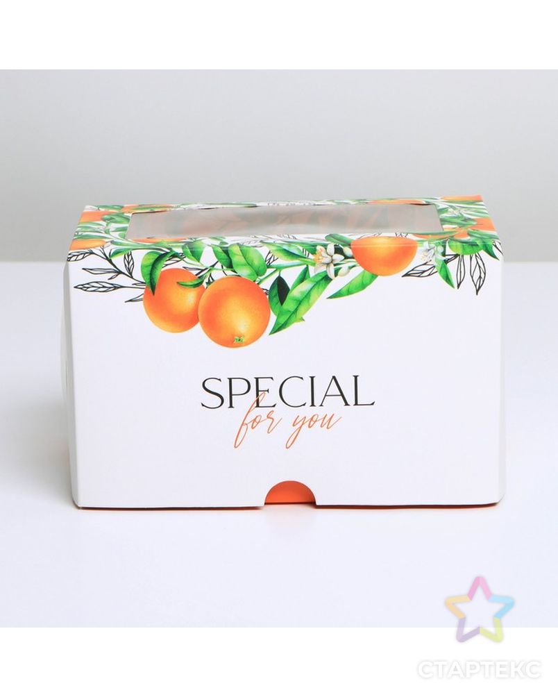 Коробка складная с двусторонним нанесением "Апельсины" 16*10*10 см арт. СМЛ-201033-1-СМЛ0007361160 3