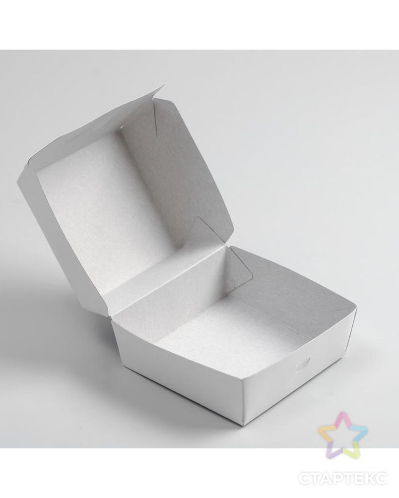 Коробка для бургера, 12,5 х 12,5 х 9 см арт. СМЛ-182202-1-СМЛ0007368025 2