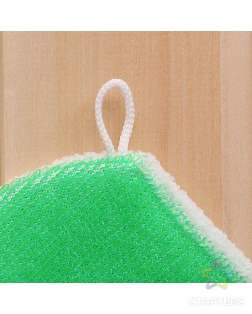 Набор для бани шапка с мочалкой "Банный лист" арт. СМЛ-220253-1-СМЛ0007368783 4
