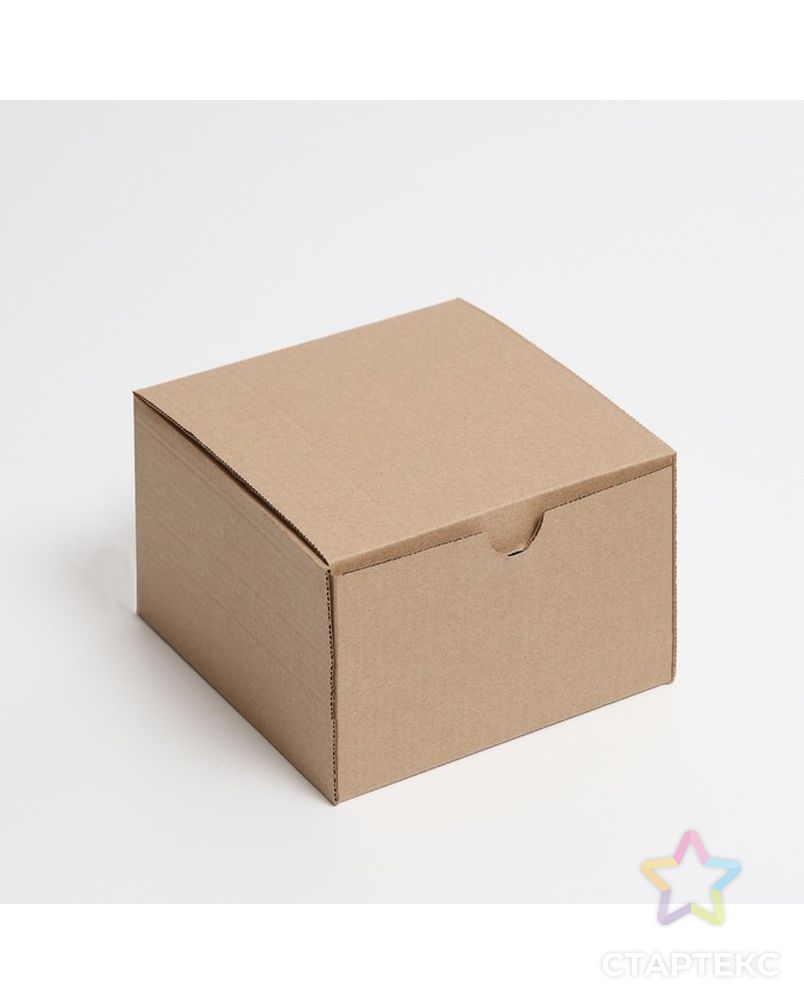 Коробка самосборная, бурая, 15 х 15 х 10 см арт. СМЛ-194563-1-СМЛ0007370797 1