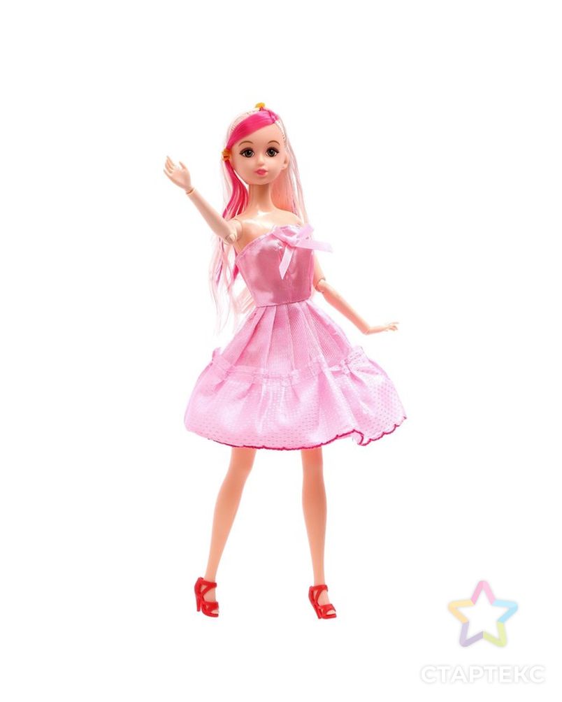 Кукла шарнирная "Лиза" с набором платье, обуви и аксессуарами арт. СМЛ-228005-1-СМЛ0007386700 2