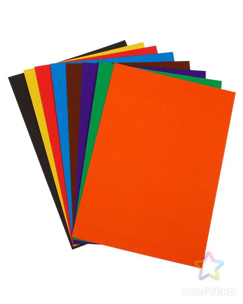 Набор для детского творчества А4, 8 листов цветная бумага + 8 листов цветной картон + 4 листа белый картон, «Zoo» Лев арт. СМЛ-217526-1-СМЛ0007387149 2