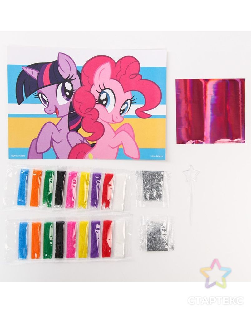 Набор для творчества, фреска "Пинки Пай и Искорка", My little Pony арт. СМЛ-229147-1-СМЛ0007402186