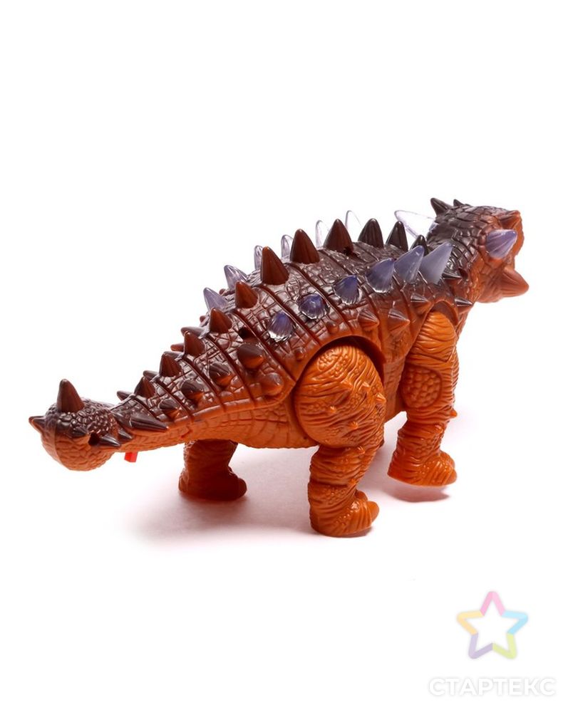 Динозавр "Анкилозавр" работает от батареек, свет и звук, цвет коричневый арт. СМЛ-230752-1-СМЛ0007411312 3