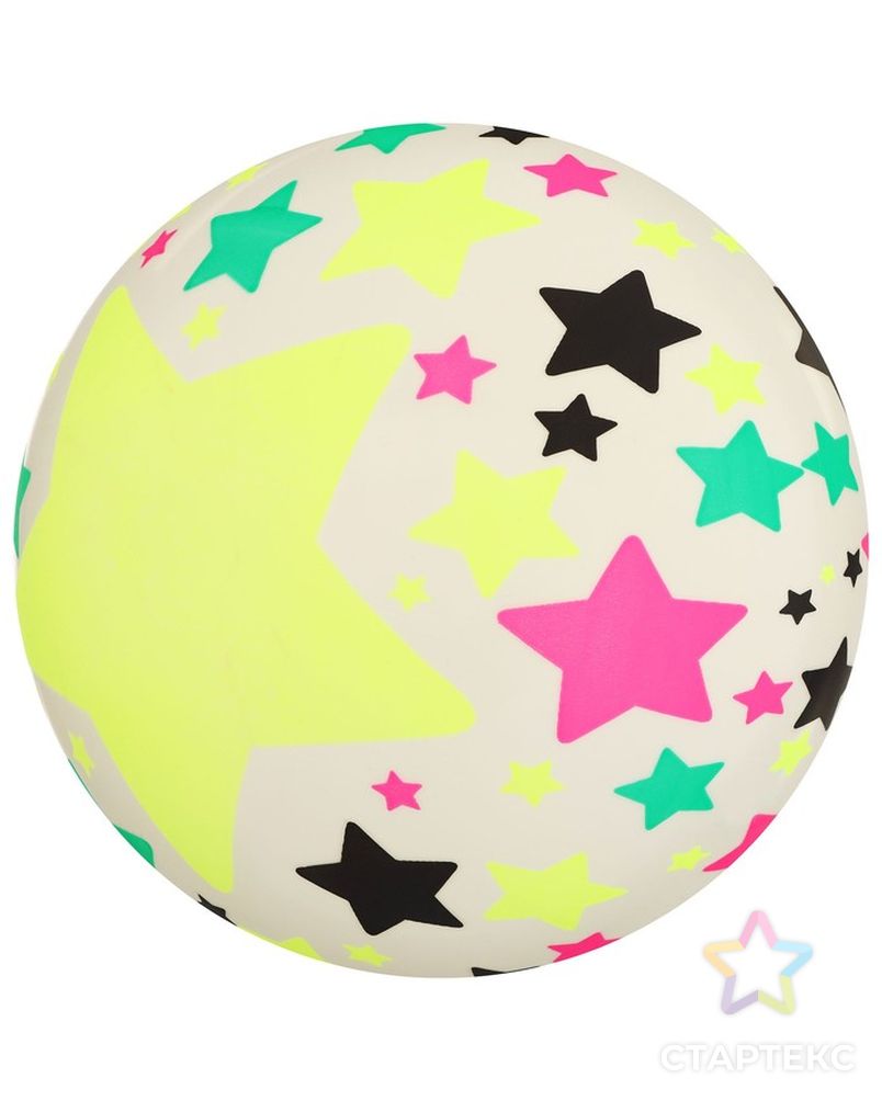 Мяч детский "Звезды" 22 см, 60 гр, цвет микс арт. СМЛ-224880-1-СМЛ0007413818 2