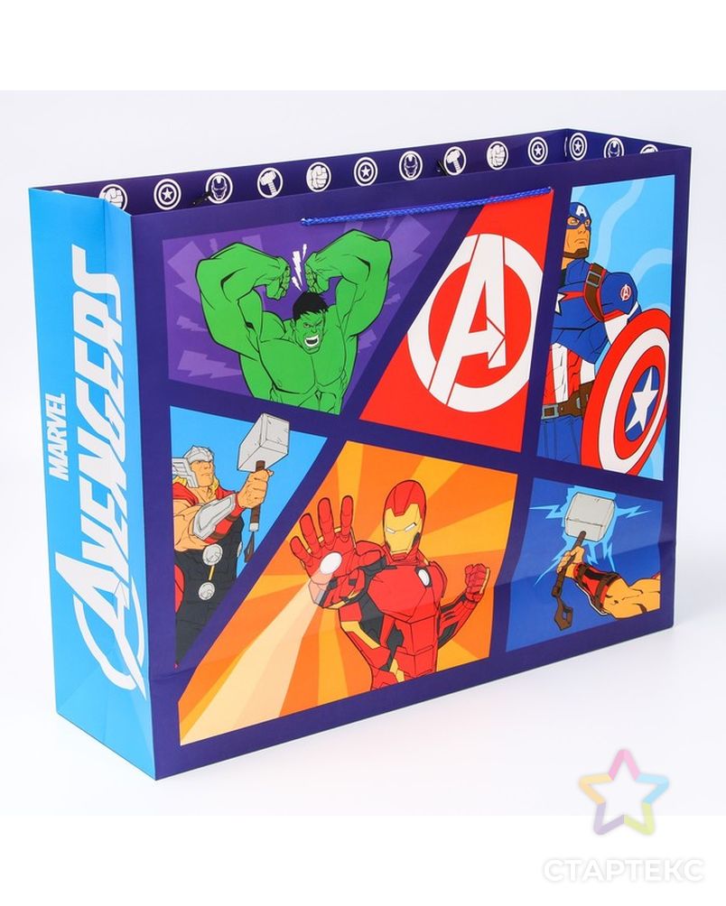 Пакет ламинат горизонтальный "Avengers", Мстители, 50 х 40 х 15 арт. СМЛ-230361-1-СМЛ0007425210 2