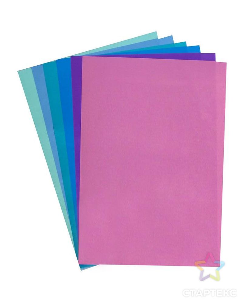 Бумага цветная перламутровая А4, 6 листов, 6 цветов арт. СМЛ-183906-1-СМЛ0007425545 2