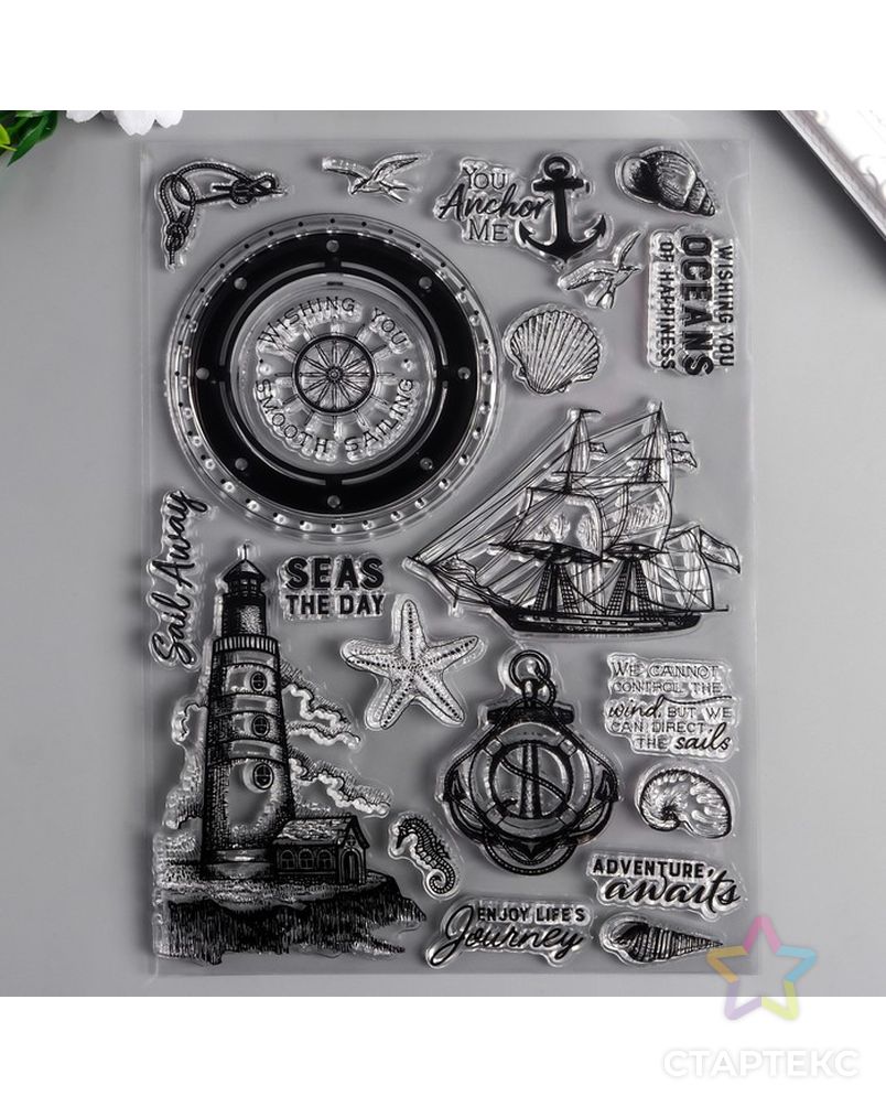 Штамп для творчества силикон "Морское приключение" 21х15 см арт. СМЛ-213537-1-СМЛ0007425868 1