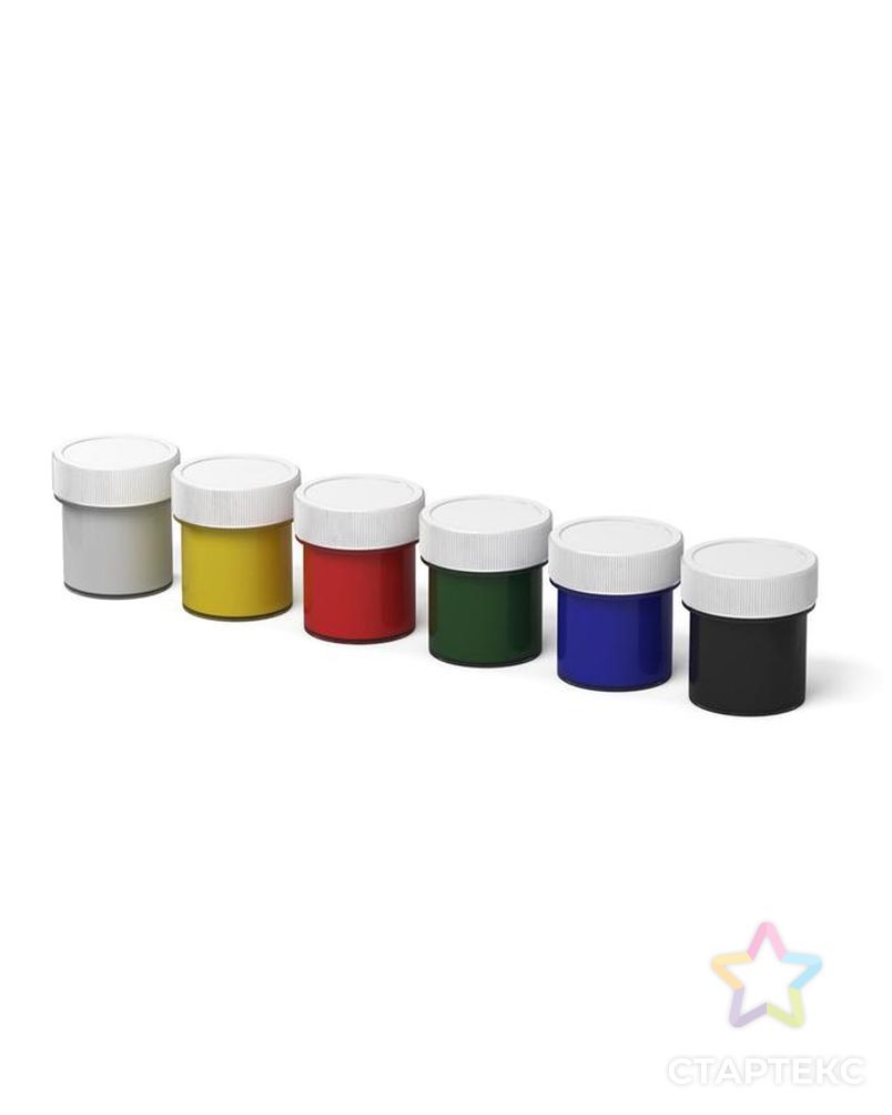 Гуашь 6 цветов 17 мл, ErichKrause Basic light pack, в поддоне арт. СМЛ-184194-1-СМЛ0007426826 2