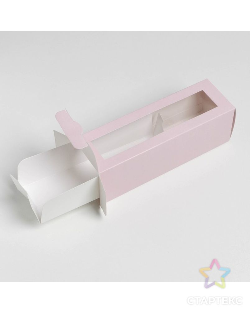 Коробка для макарун  «Розовая», 5.5 × 18 × 5.5 см арт. СМЛ-214857-1-СМЛ0007429283 2