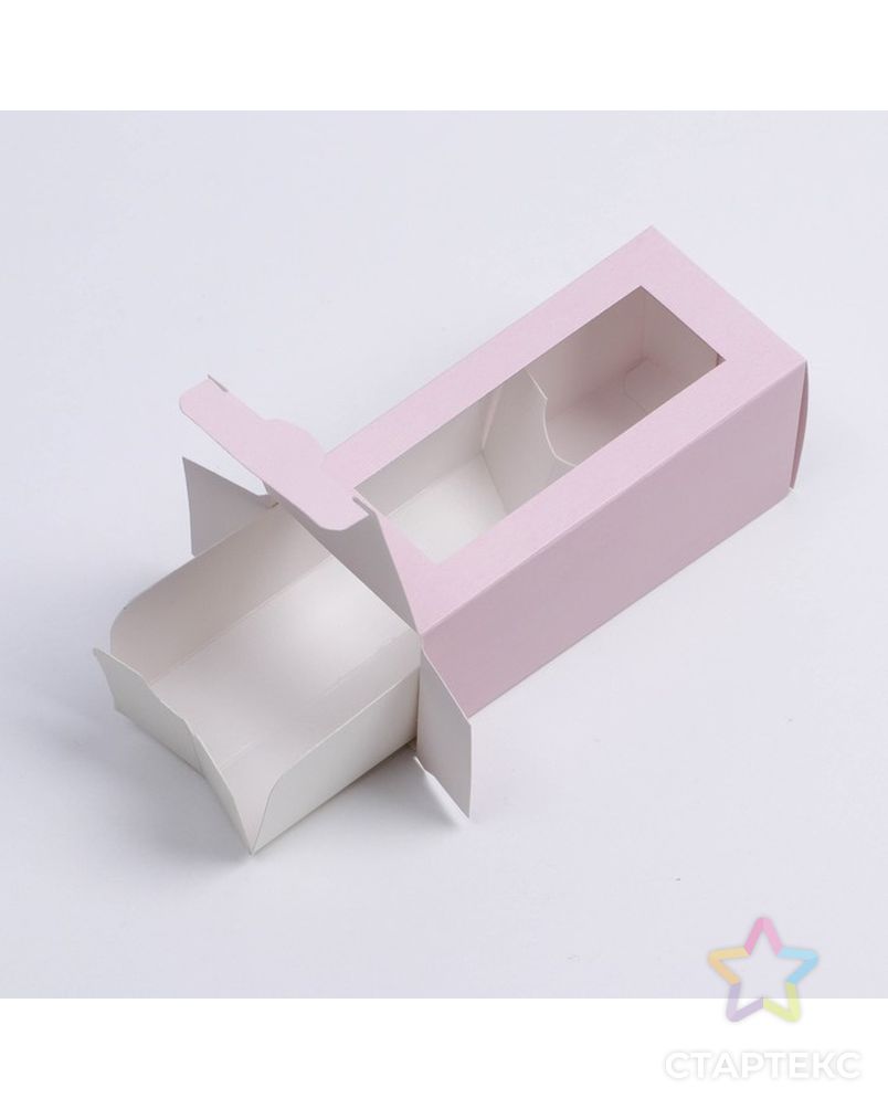 Коробка для макарун «Розовая», 5.5 × 12 × 5.5 см арт. СМЛ-216298-1-СМЛ0007429291 2