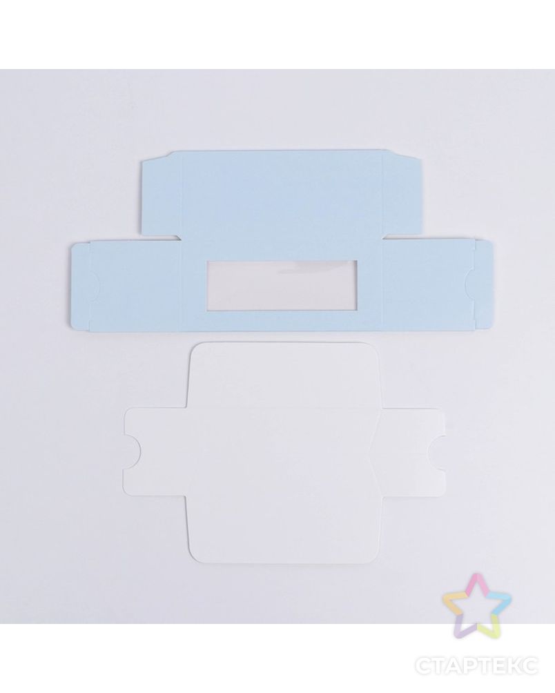 Коробка для макарун «Голубая», 5.5 × 12 × 5.5 см арт. СМЛ-216299-1-СМЛ0007429292 3