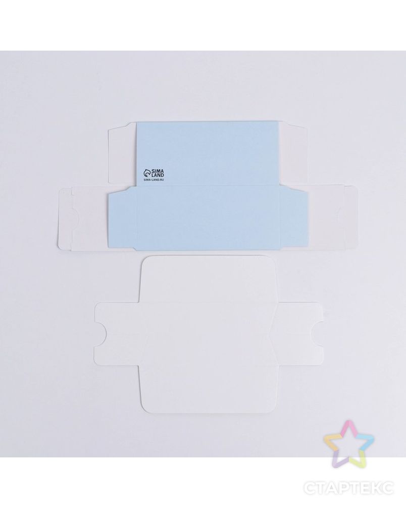 Коробка для макарун «Голубая», 5.5 × 12 × 5.5 см арт. СМЛ-216299-1-СМЛ0007429292 4
