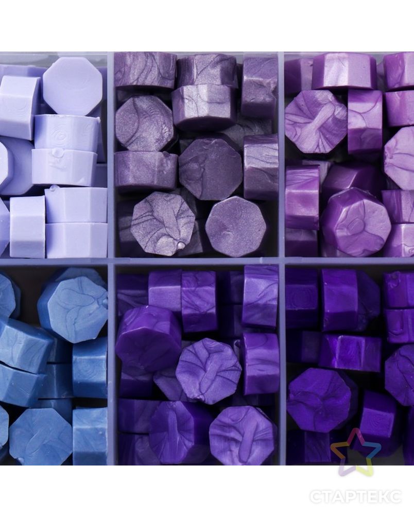 Набор сургуча "Оттенки фиолетового" матовый+перламутр 10 цветов 12,7х6,5х2 см арт. СМЛ-224509-1-СМЛ0007432081 4