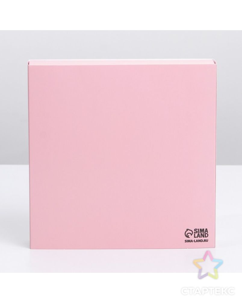 Коробка под 16 конфет с ячейками «Розовая» 17,7 х 17,7 х 3,8 см арт. СМЛ-202353-1-СМЛ0007434745 6