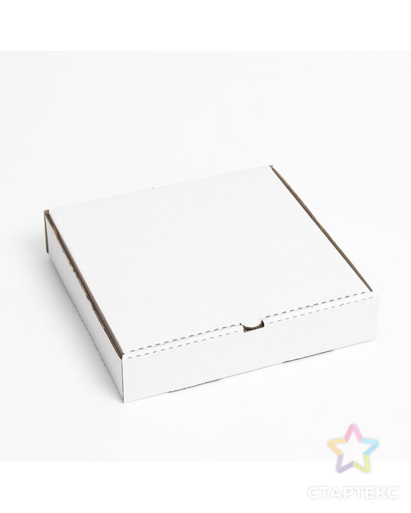 Коробка для пиццы, белая,  30 х 30 х 6 см арт. СМЛ-190489-1-СМЛ0007435027 1