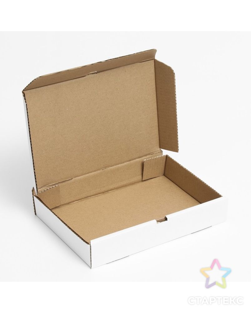 Коробка для пиццы, белая, 30 х 20 х 5 см арт. СМЛ-190491-1-СМЛ0007435029 2