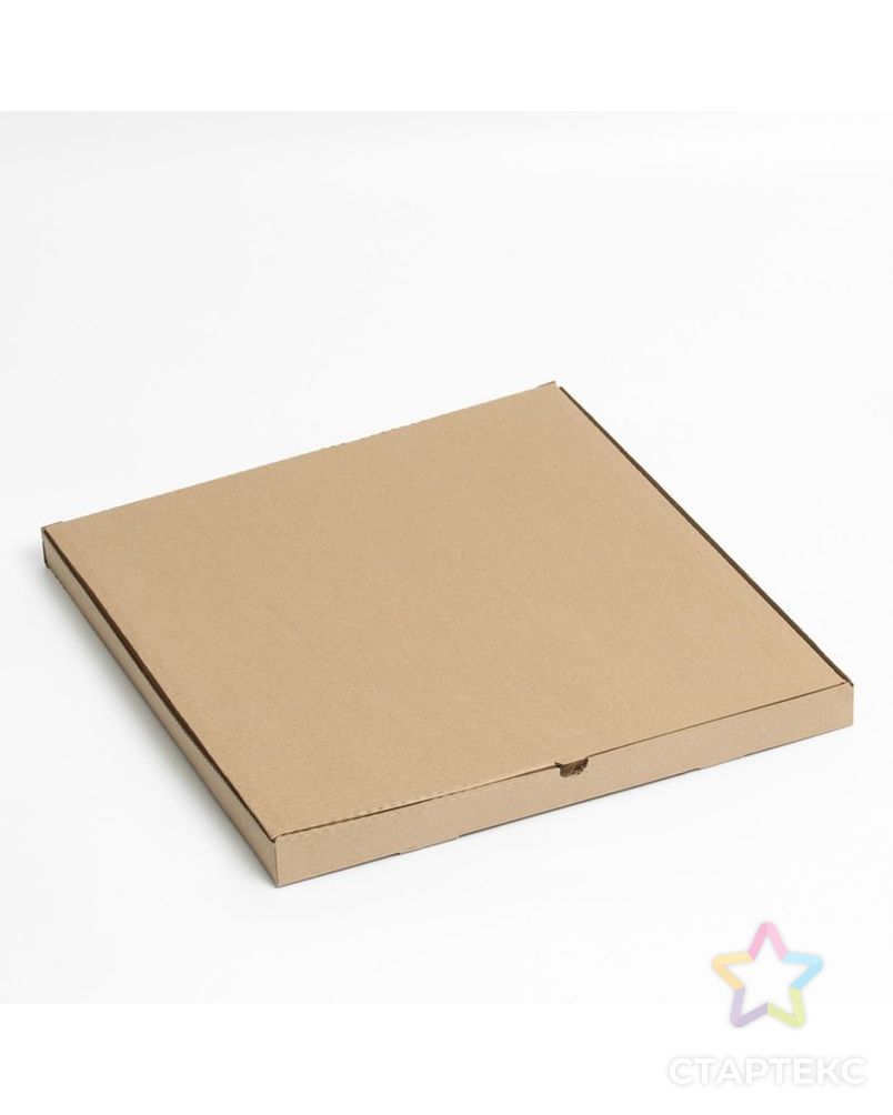 Коробка для пиццы, крафт, 50 х 50 х 4 см арт. СМЛ-190492-1-СМЛ0007435030 1