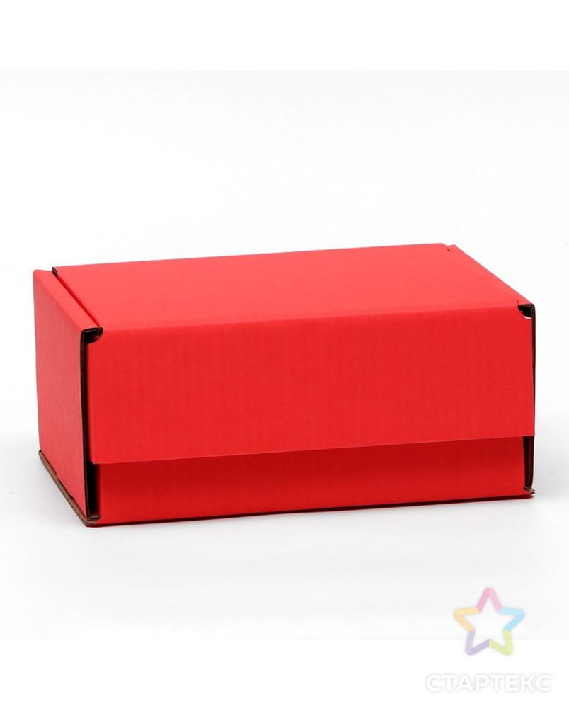 Коробка самосборная, красная, 22 х 16,5 х 10 см, арт. СМЛ-198333-1-СМЛ0007435053 1