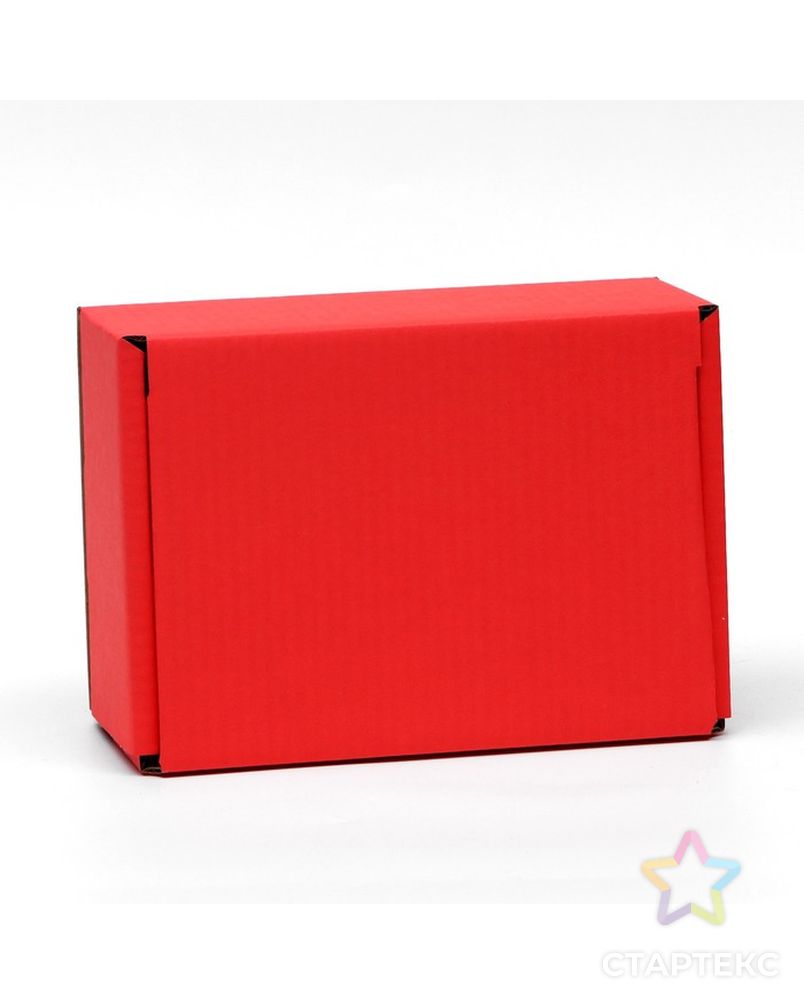 Коробка самосборная, красная, 22 х 16,5 х 10 см, арт. СМЛ-198333-1-СМЛ0007435053 2