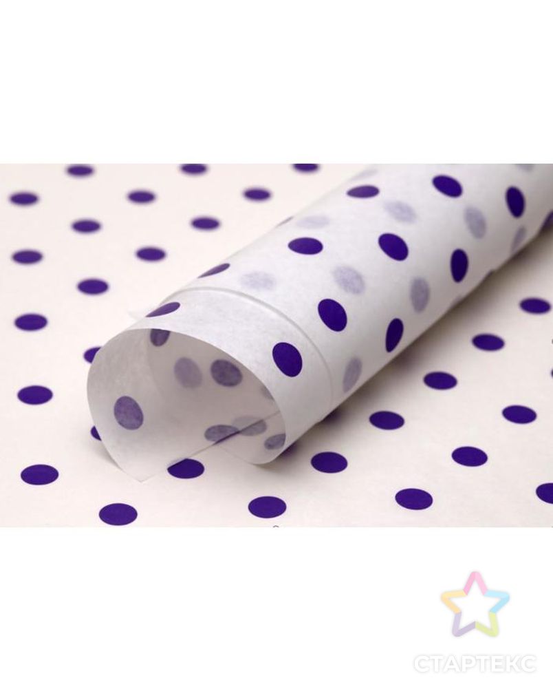 Бумага силиконизированная «Горох», фиолетовый, 0,38 х 5 м арт. СМЛ-187472-1-СМЛ0007437102 1