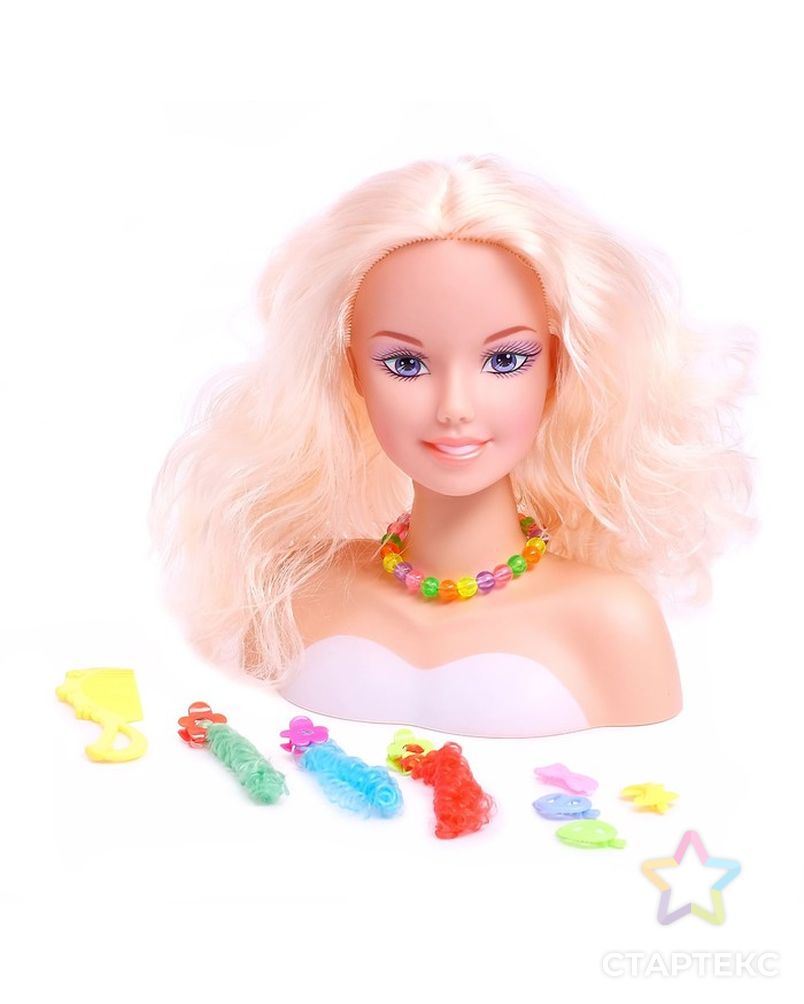 Кукла манекен для создания причёсок «Белоснежка», с накладными прядями и аксессуарами арт. СМЛ-102286-1-СМЛ0000744561 1