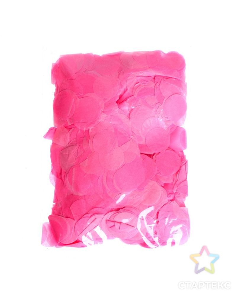 Наполнитель для шара, конфетти розовое 100 гр. 2,5 см арт. СМЛ-220785-1-СМЛ0007446423 1