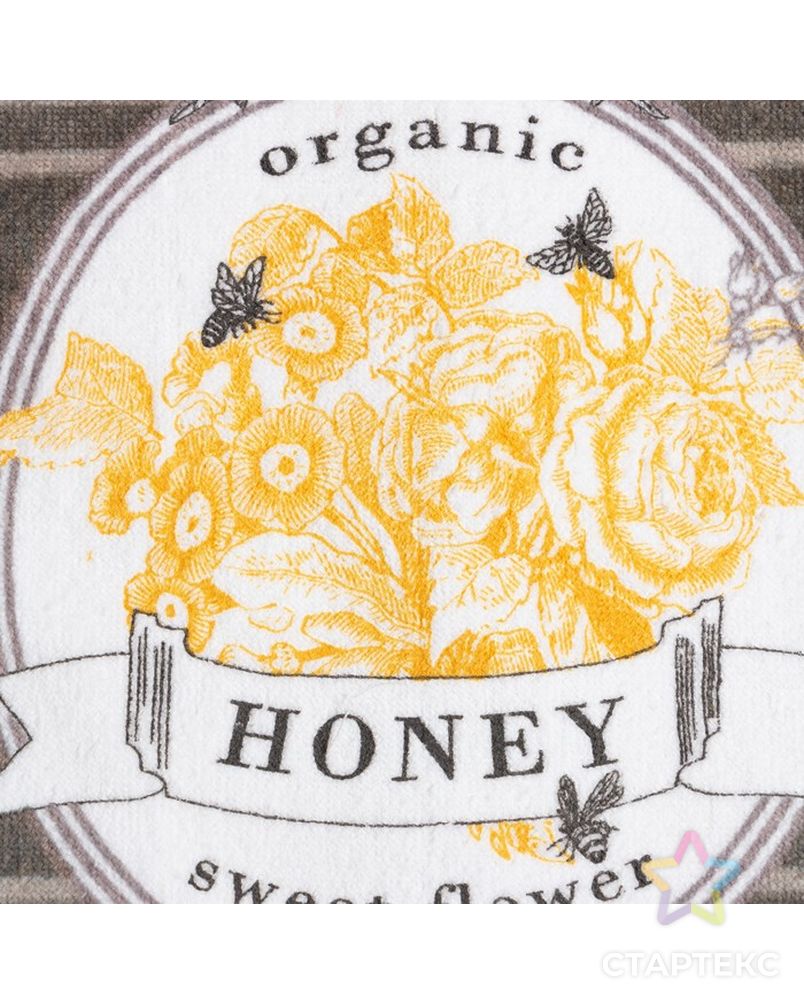 Полотенце кухонное Доляна "Honey", 40*60 см, велюр/махра арт. СМЛ-191055-1-СМЛ0007448887 3