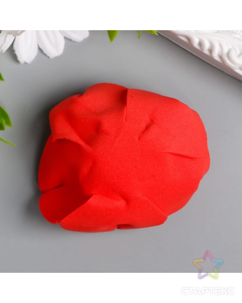 Декор для творчества "Красная роза с защипами на лепестках" d=8 см арт. СМЛ-224737-1-СМЛ0007459464 2