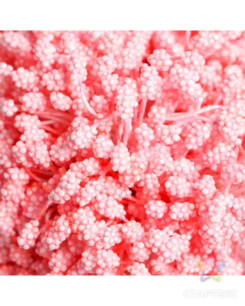 Тычинки для цветов "Капельки пузырьковые коралловые" 4х7 мм набор 700 шт длина 6,5 см арт. СМЛ-224750-1-СМЛ0007459479 3