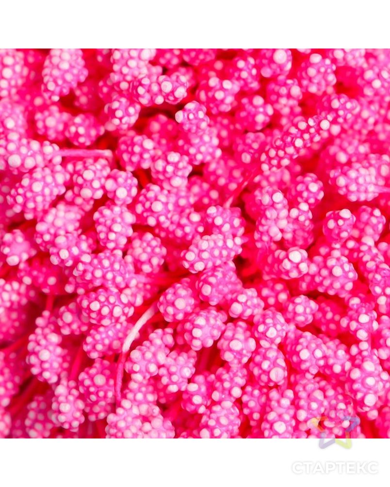 Тычинки для цветов "Капельки пузырьковые фуксия" 4х7 мм набор 700 шт длина 6,5 см арт. СМЛ-224752-1-СМЛ0007459481 3