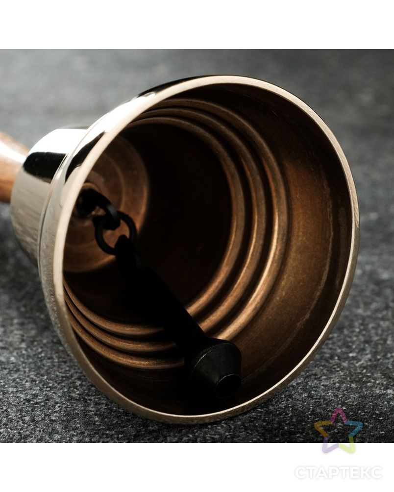 Валдайский колокольчик с деревянной ручкой, 7,1 см арт. СМЛ-199124-1-СМЛ0007486604 4