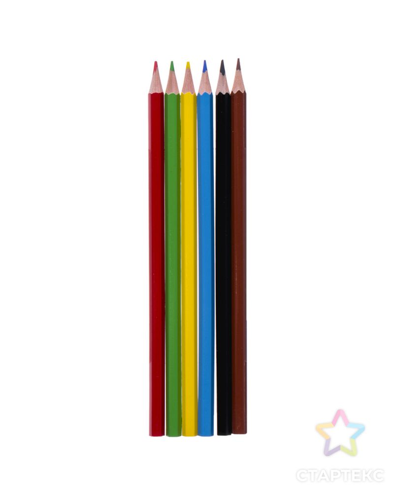 Карандаши 6 цветов Koh-I-Noor 2141, "Центы", картонная упаковка, европодвес арт. СМЛ-185704-1-СМЛ0000749499 3
