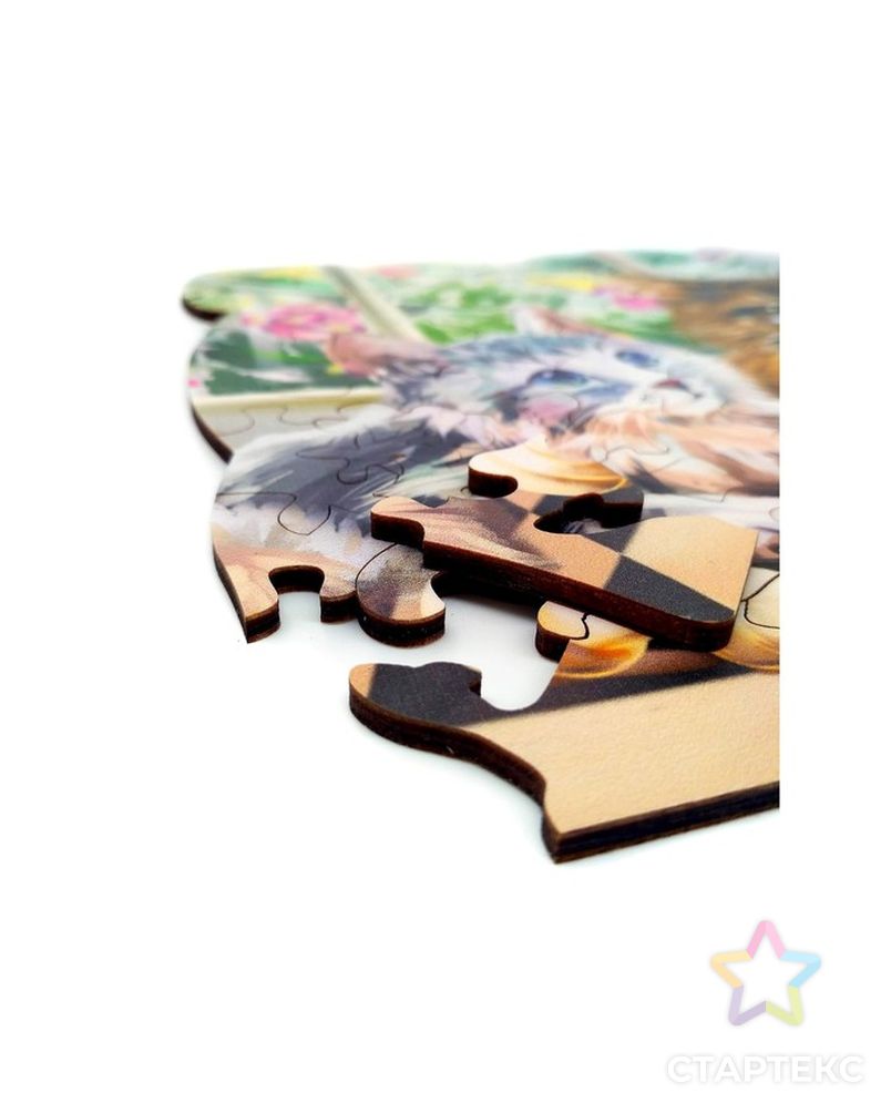 MIMI Puzzles Фигурный деревянный пазл, CHECKMATE арт. СМЛ-191954-1-СМЛ0007500565 4