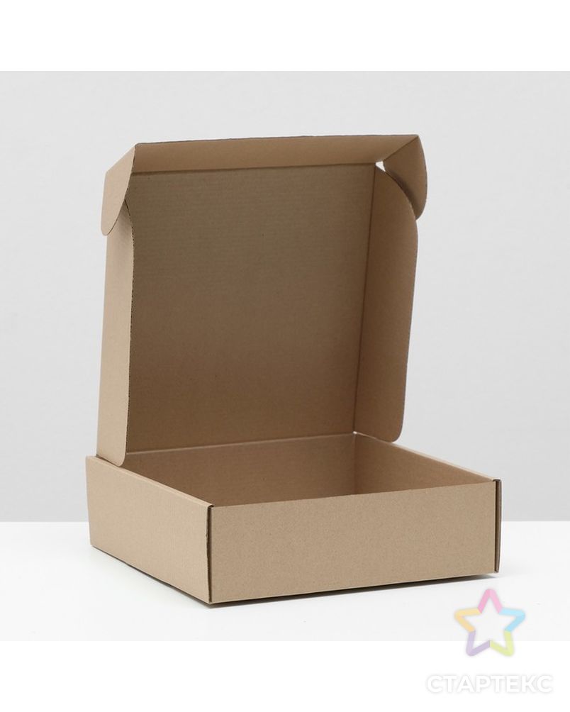 Коробка самосборная, бурая, 24 х 24 х 7,5 см, арт. СМЛ-220735-1-СМЛ0007510999 2