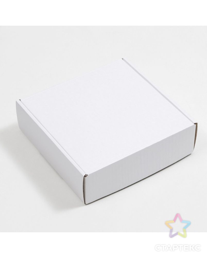 Коробка самосборная, белая, 24 х 24 х 7,5 см, арт. СМЛ-217043-1-СМЛ0007511000 1