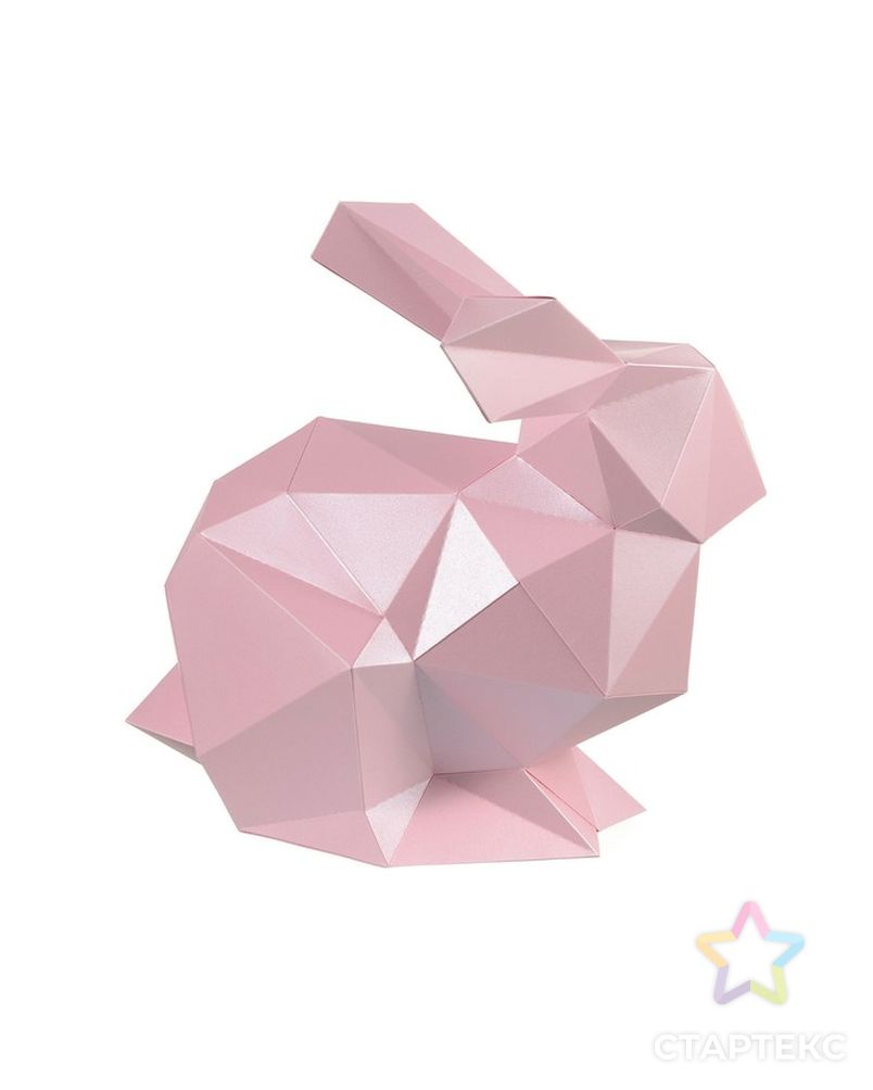 Бумажный конструктор "Кролик Няш" розовый 30х25х30см арт. СМЛ-195270-1-СМЛ0007514341