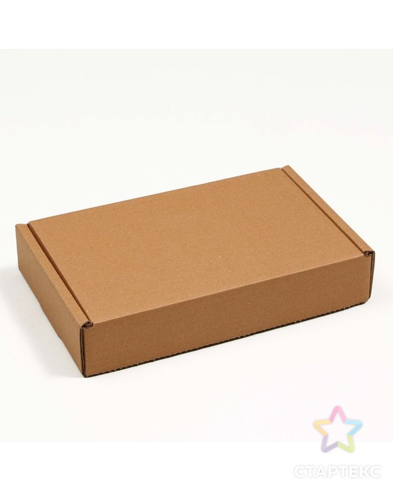 Коробка самосборная, бурая, 26,5 x 16,5 x 5 см, арт. СМЛ-223523-1-СМЛ0007533737 1
