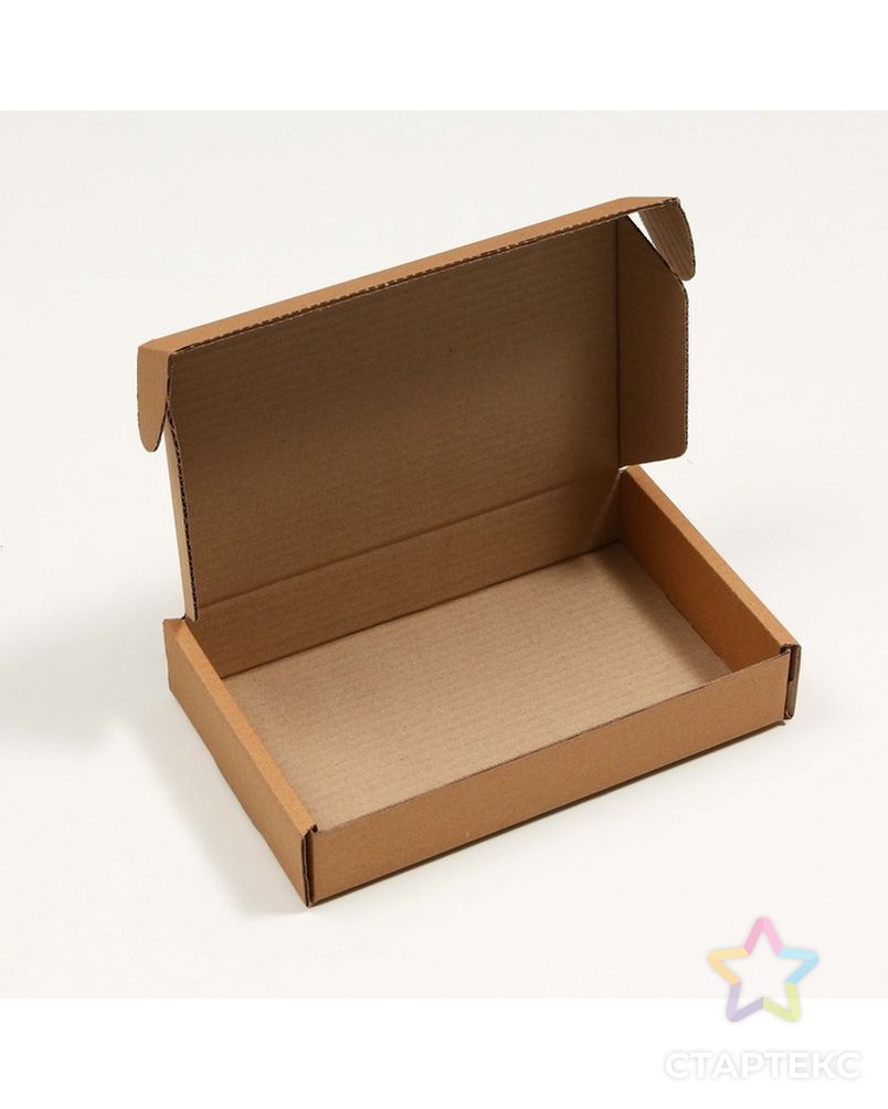 Коробка самосборная, бурая, 26,5 x 16,5 x 5 см, арт. СМЛ-223523-1-СМЛ0007533737 2