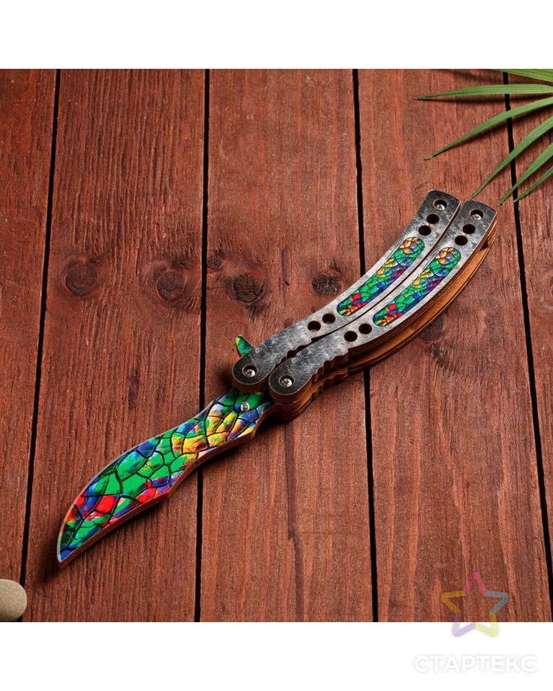 Сувенир деревянный "Нож Бабочка" разноцветный арт. СМЛ-202705-1-СМЛ0007560858 2