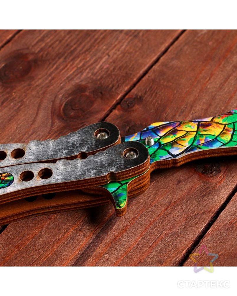Сувенир деревянный "Нож Бабочка" разноцветный арт. СМЛ-202705-1-СМЛ0007560858 5
