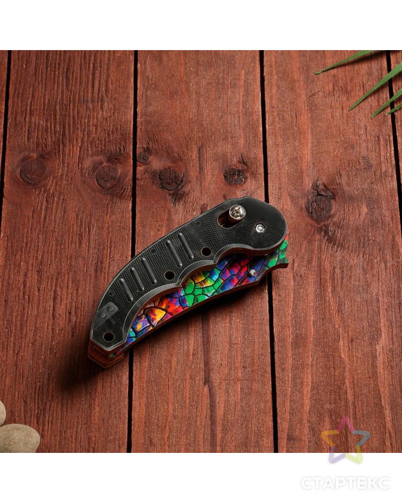 Сувенир деревянный "Ножик раскладной" разноцветный витраж арт. СМЛ-202713-1-СМЛ0007560866 4