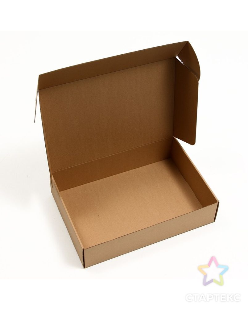 Коробка самосборная, бурая, 36,5 х 25,5 х 9 см, арт. СМЛ-222292-1-СМЛ0007574556 2
