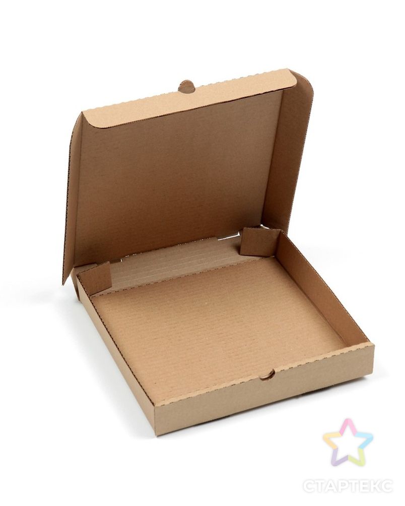 Коробка для пиццы, крафт, 25 х 25 х 4 см арт. СМЛ-213453-1-СМЛ0007580746 2