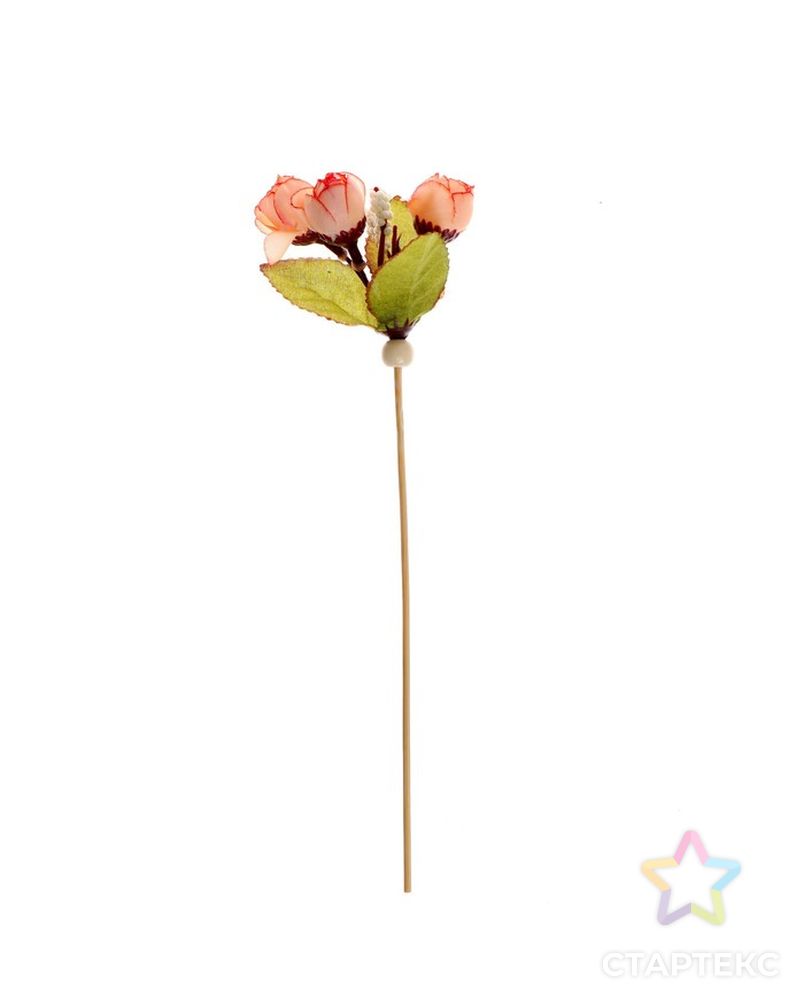 Декор на палочке "Цветок" нежно-розовый арт. СМЛ-201395-1-СМЛ0007598923 1