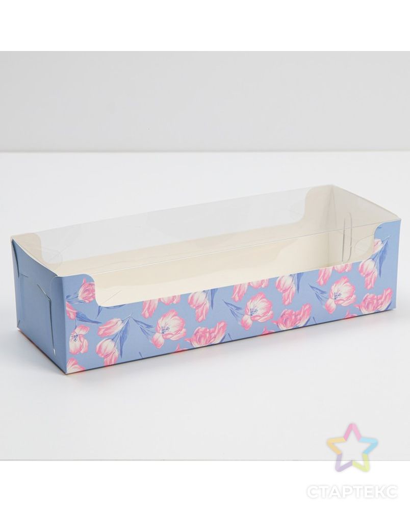 Коробка для кондитерских изделий с PVC крышкой «Нежность», 30 х 8 х 11 см арт. СМЛ-231370-1-СМЛ0007601752 1