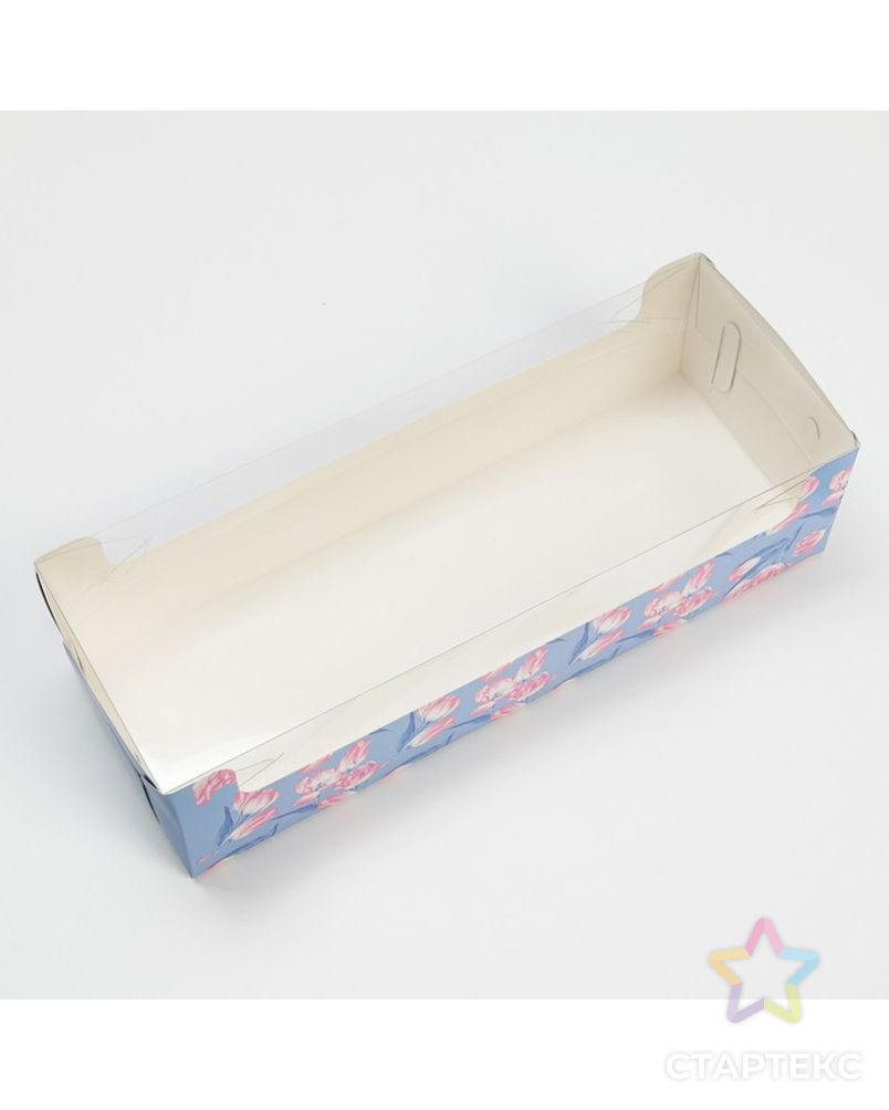 Коробка для кондитерских изделий с PVC крышкой «Нежность», 30 х 8 х 11 см арт. СМЛ-231370-1-СМЛ0007601752 2