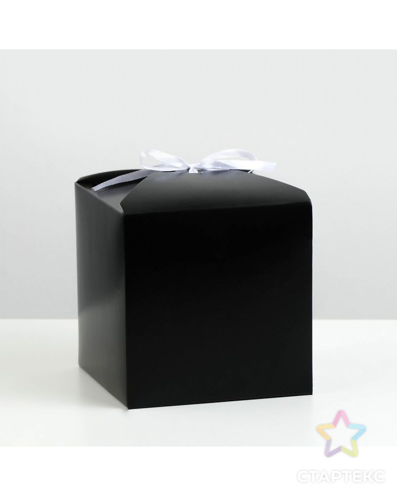 Коробка складная чёрная, 14 х 14 х 14 см, арт. СМЛ-224891-1-СМЛ0007607385 1